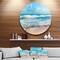 Designart - Indian Ocean Panoramic View' Extra Large Seashore Metal Circle Wall Art